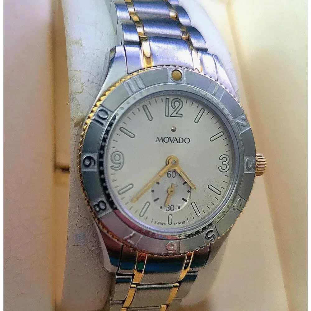 Vintage Ladies Movado Gentry 84 E9 1860‎ Sub Sec Swiss Watch